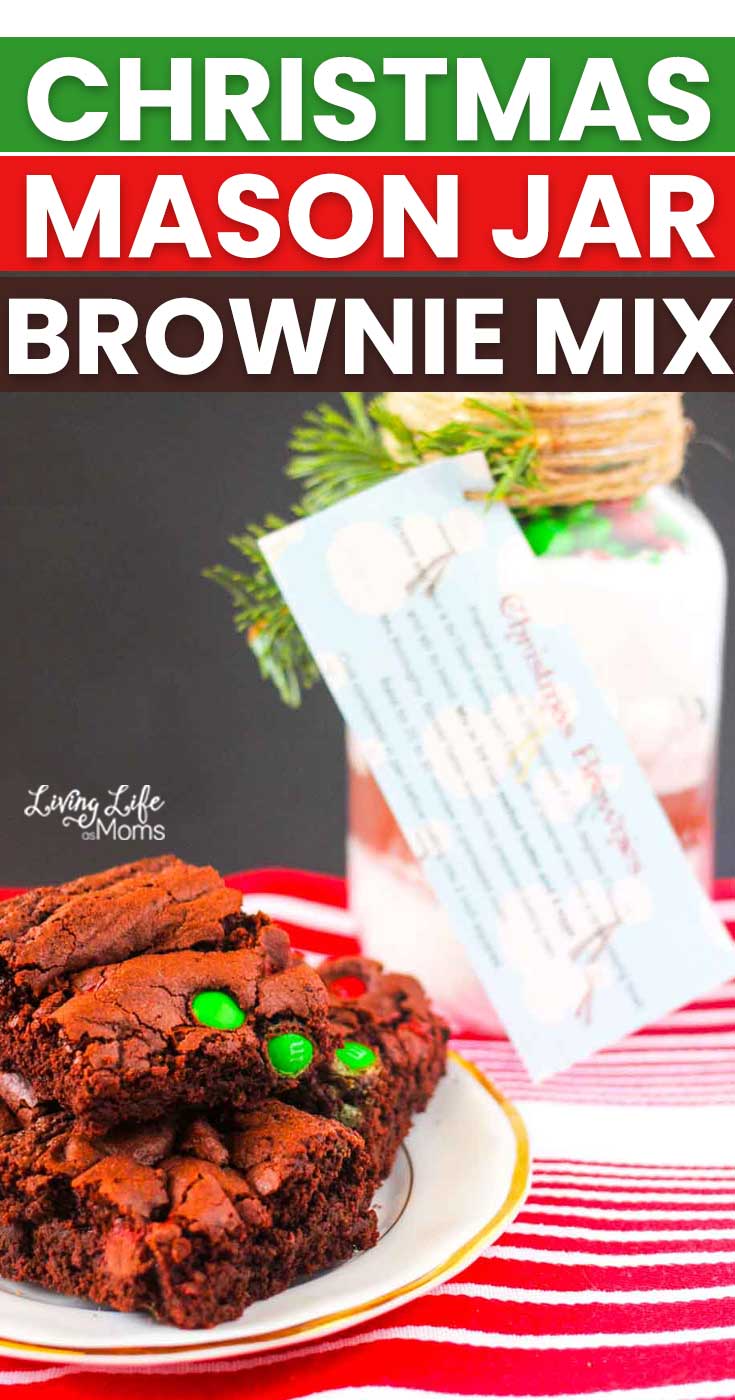 DIY Christmas Brownie Mix Mason Jar