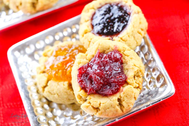 Peanut Butter and Jelly Thumbprint Cookies