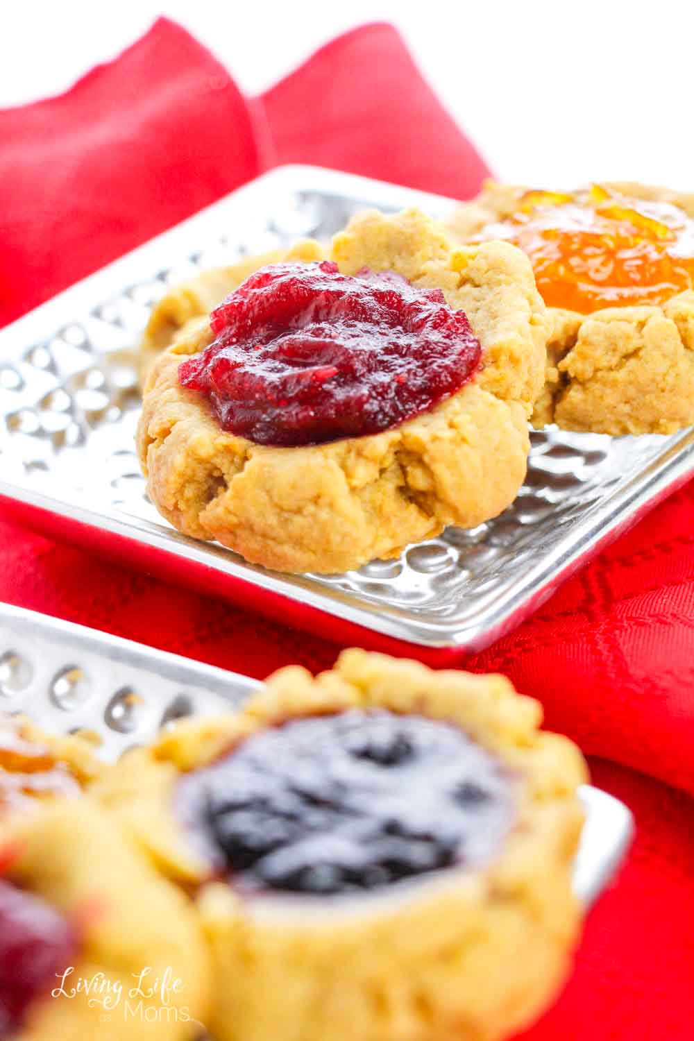 Peanut Butter and Jelly Thumbprint Cookies