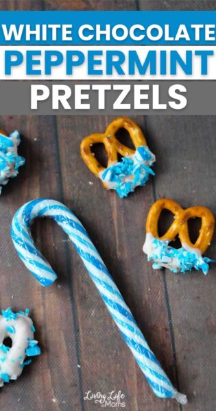 White Chocolate peppermint pretzels