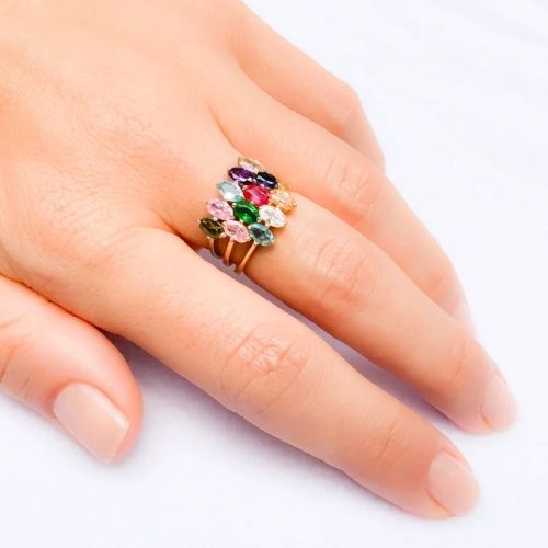 image from Etsy of birthstone rings