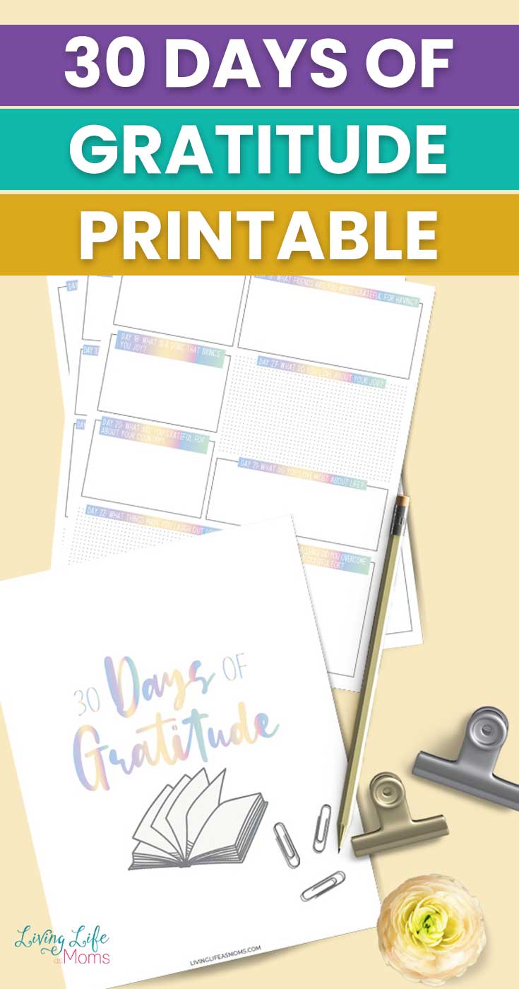 30 days of gratitude printable