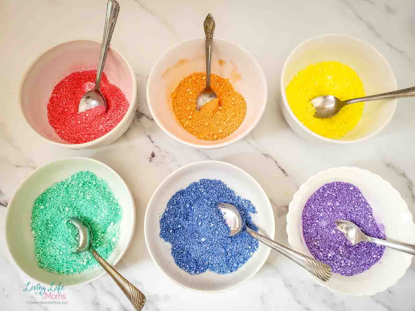 rainbow bath bomb salts 