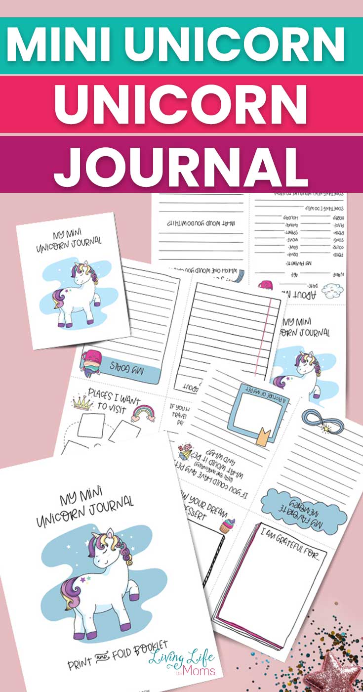 mini unicorn journal printables