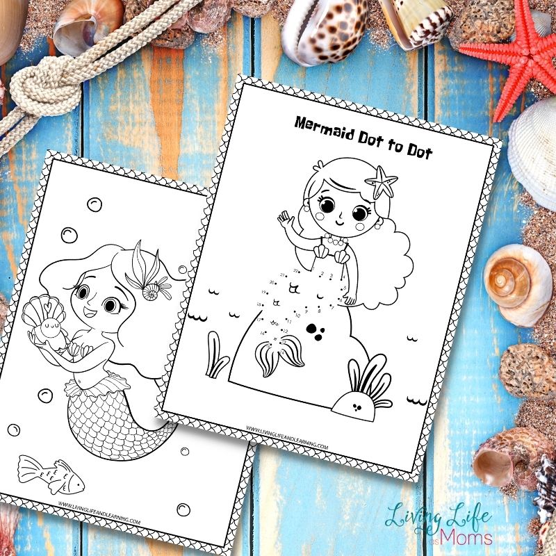 Mermaid Worksheets for Kids