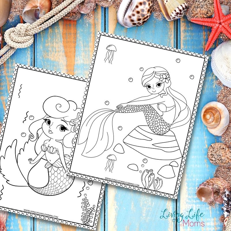 Mermaid Worksheets for Kids