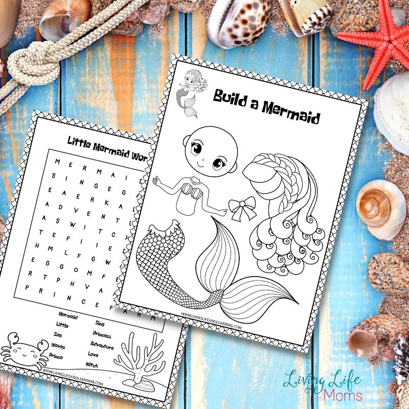 Mermaid Worksheets for Kids