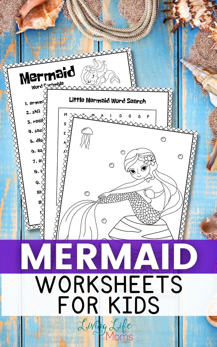 Mermaid Worksheets for Kids