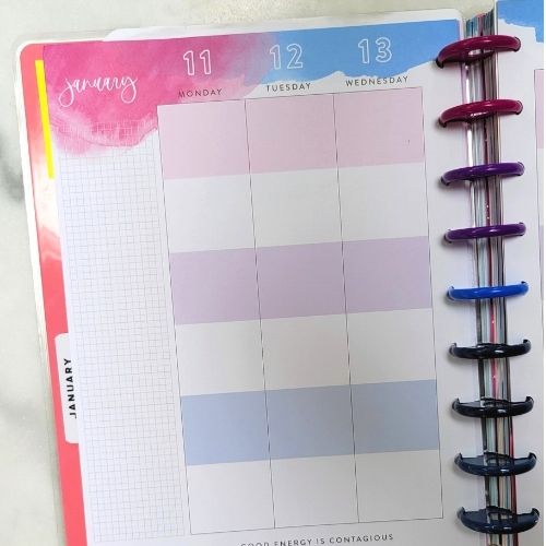 image of happy planner colorblock layout 
