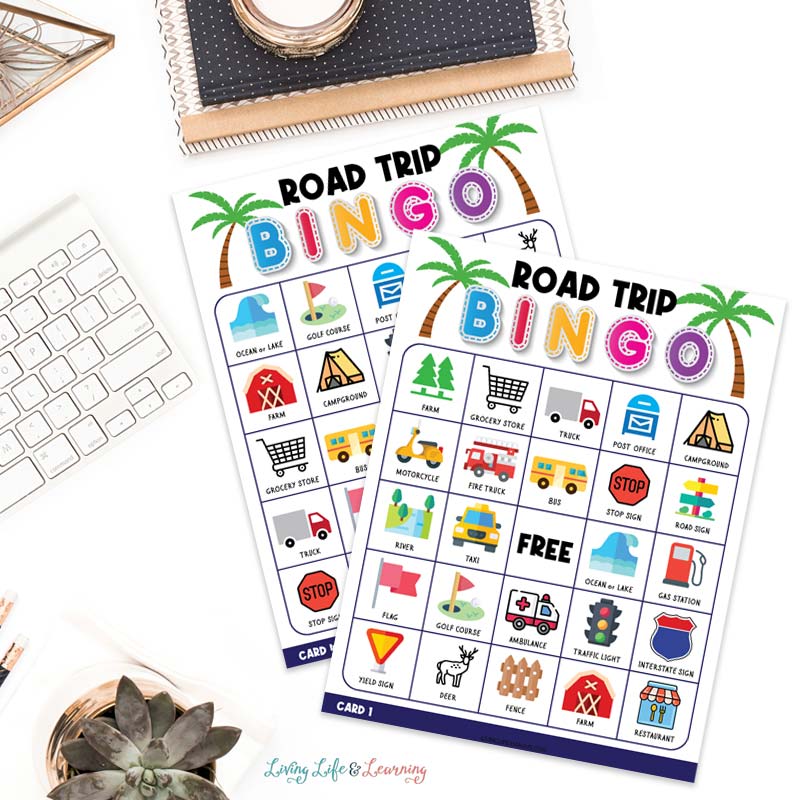 road trip bingo printables