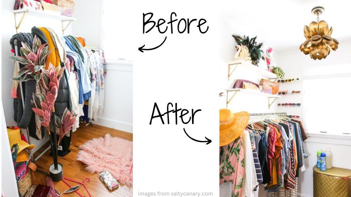 Declutter main closet