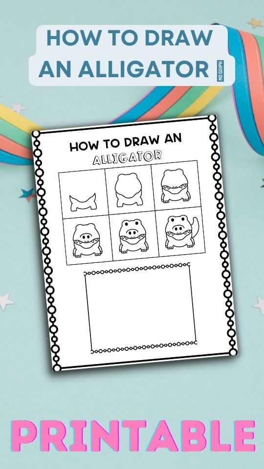 how to draw an alligator easy for kids, drawing an alligator for fun