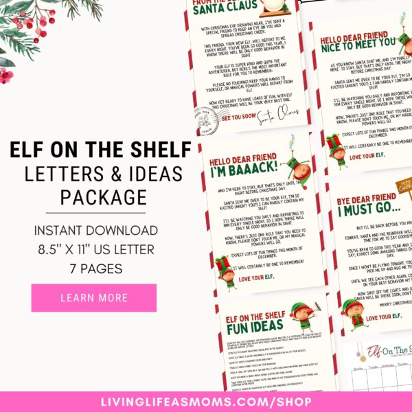 Elf on the Shelf Arrival Letter and Ideas Pack