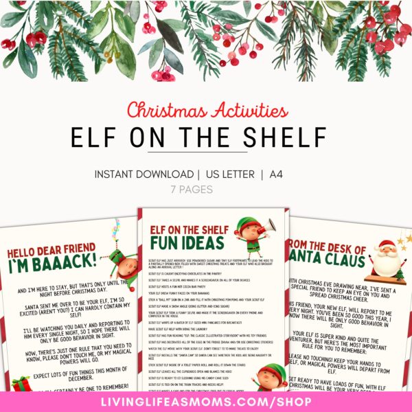 Cute elf on the shelf arrival ideas and letters