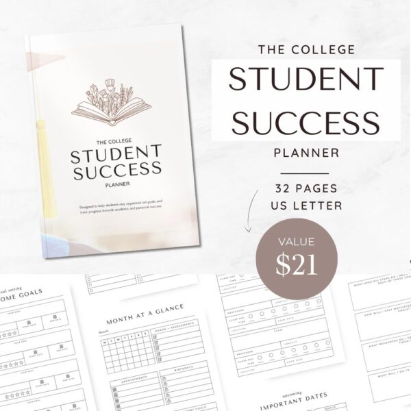 printable student planners are useful for tracking academic progress
