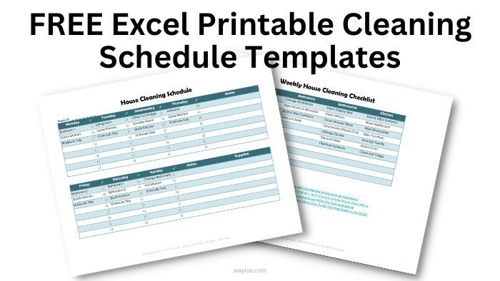 FREE Excel Printable Cleaning Schedule Template image