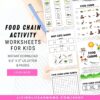 Food Chain Activity Set Worksheets for Kids Food Chain Activity Set Worksheets for Kids