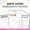 Layers of the Earth Activity Set Printable Pages Layers of the Earth Activity Set Printable Pages