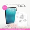 Ocean diorama activity set on a tablet