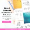 Ocean diorama activity worksheets for kids