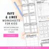 Rays, lines and segments activity worksheets for kids