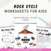 Rock cycle printable activity set