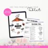 Rock cycle activity set on a tablet