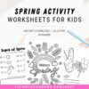 Spring printable activity set