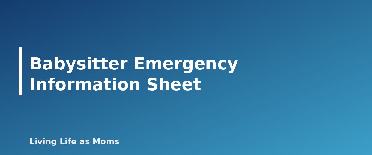 Babysitter Emergency Information Sheet - section banner for Babysitter Checklist