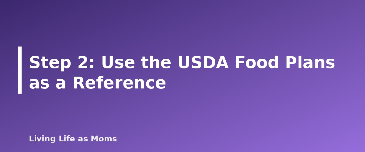 Step 2: Use the USDA Food Plans as a Reference - section banner for Grocery Budget Strategies for Families