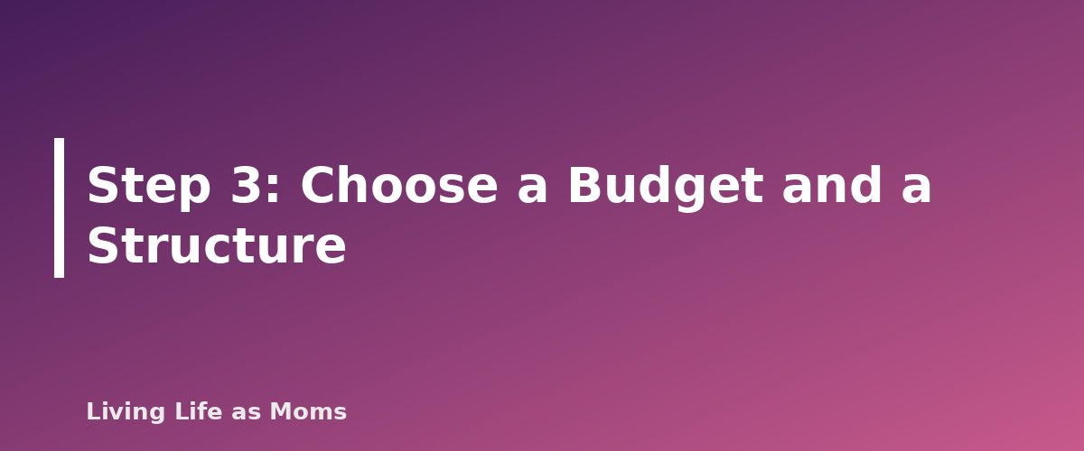 Step 3: Choose a Budget and a Structure - section banner for Grocery Budget Strategies for Families
