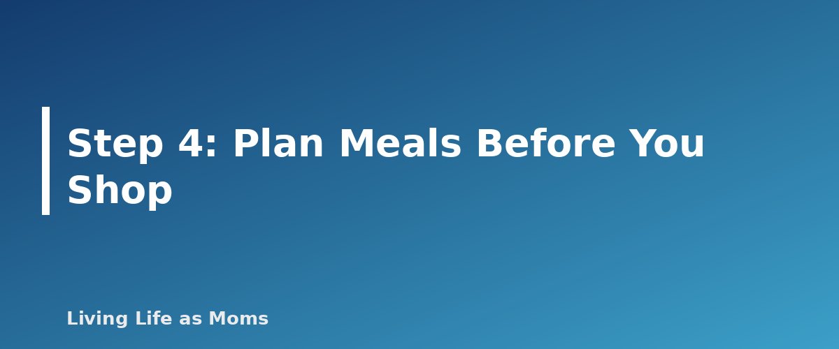 Step 4: Plan Meals Before You Shop - section banner for Grocery Budget Strategies for Families