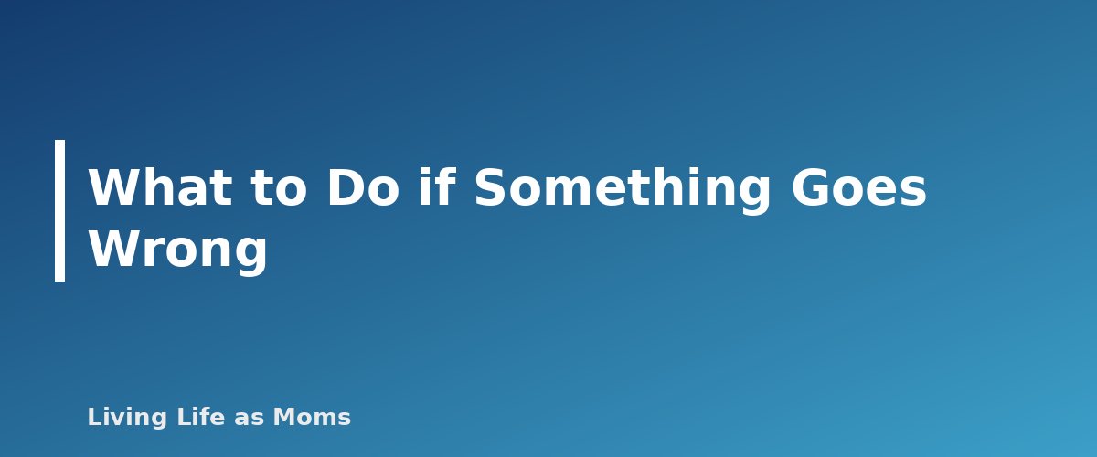 What to Do if Something Goes Wrong - section banner for Holiday Toy Safety