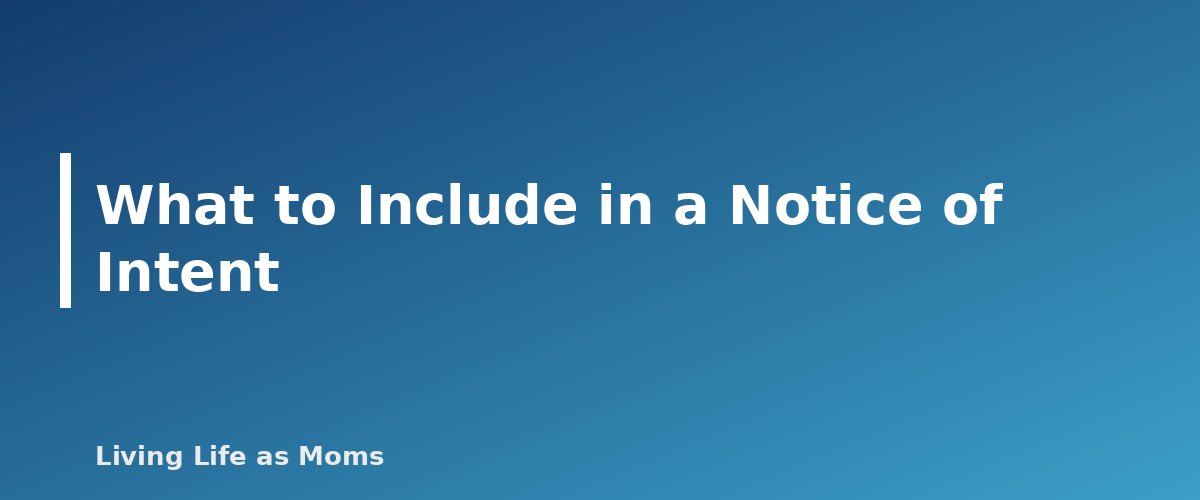 What to Include in a Notice of Intent - section banner for Homeschool Notice of Intent