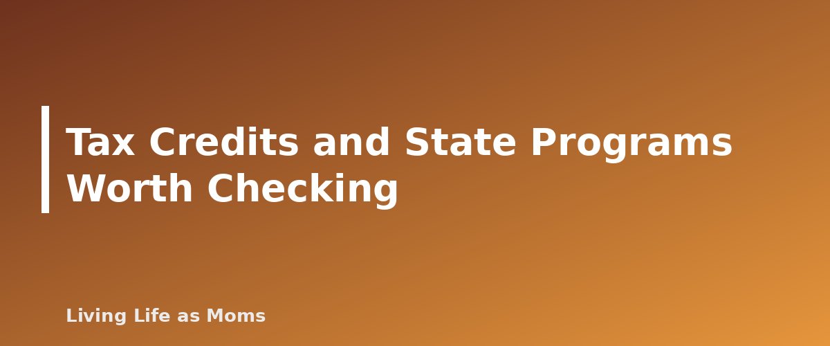Tax Credits and State Programs Worth Checking - section banner for Homeschooling on One Income