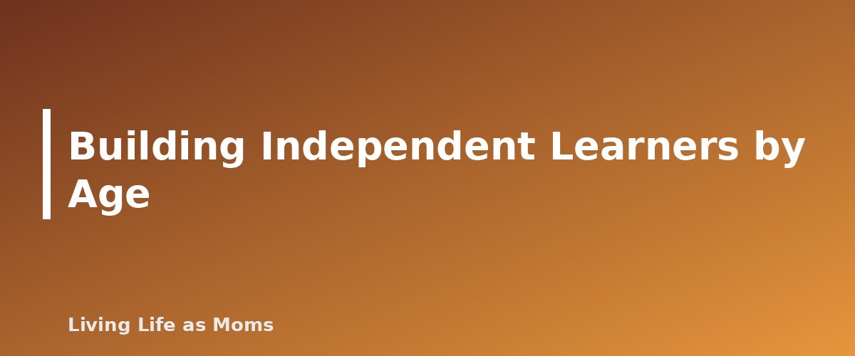 Building Independent Learners by Age - section banner for Homeschooling While Working