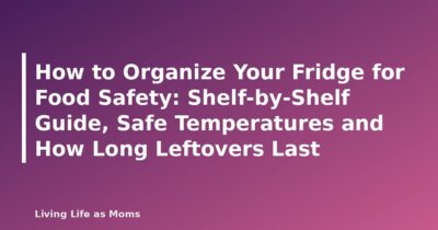 How to Organize Your Fridge for Food Safety: Shelf-by-Shelf Guide, Safe Temperatures and How Long Leftovers Last - featured image
