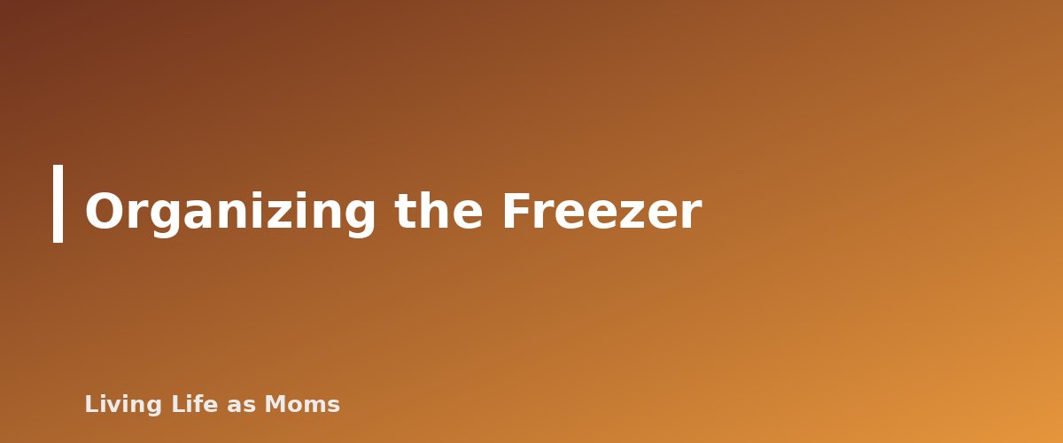 Organizing the Freezer - section banner for How to Organize Your Fridge for Food Safety