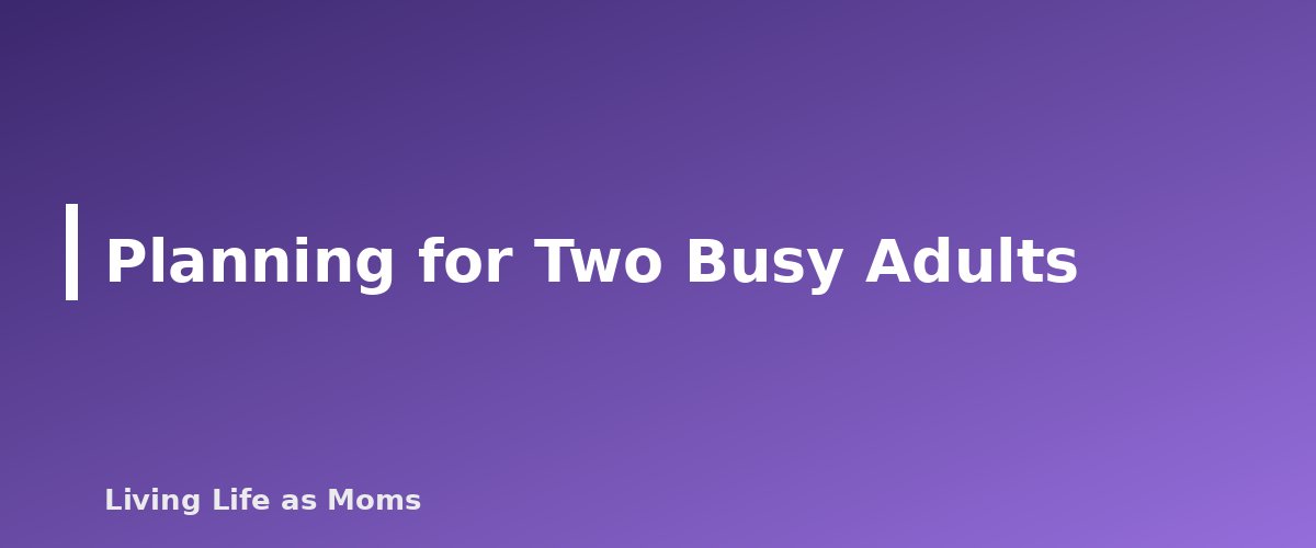Planning for Two Busy Adults - section banner for How to Set Up a Family Planner