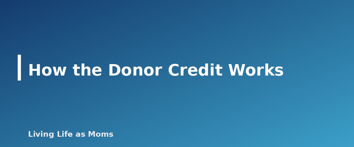 How the Donor Credit Works - section banner for Kansas Education Funding Programs