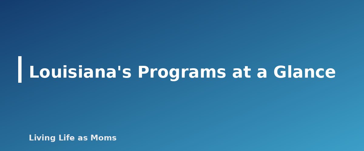 Louisiana's Programs at a Glance - section banner for Louisiana Education Funding Programs