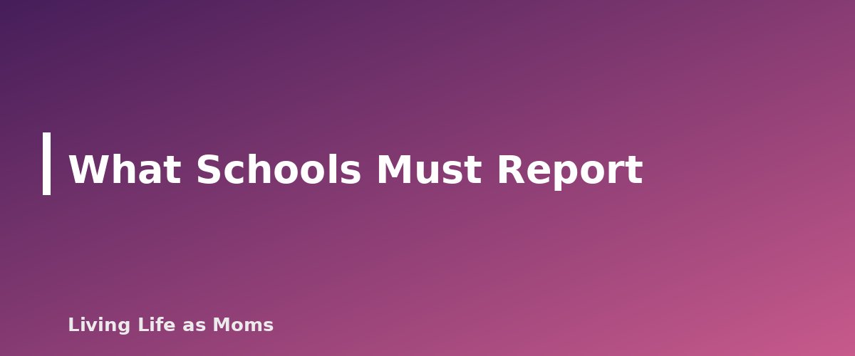 What Schools Must Report - section banner for Maryland Education Funding Programs