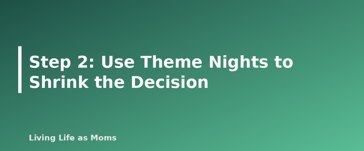 Step 2: Use Theme Nights to Shrink the Decision - section banner for A Simple Meal Planning System for Busy Families (That You Will Actually Keep Using)