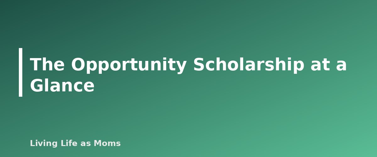 The Opportunity Scholarship at a Glance - section banner for Nevada Education Funding Programs