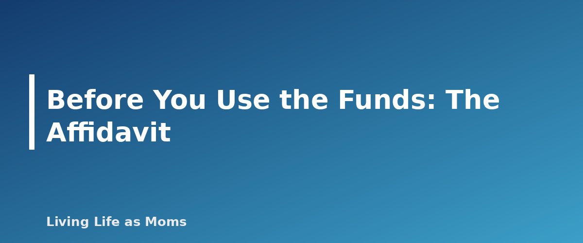 Before You Use the Funds: The Affidavit - section banner for South Carolina Education Funding Programs