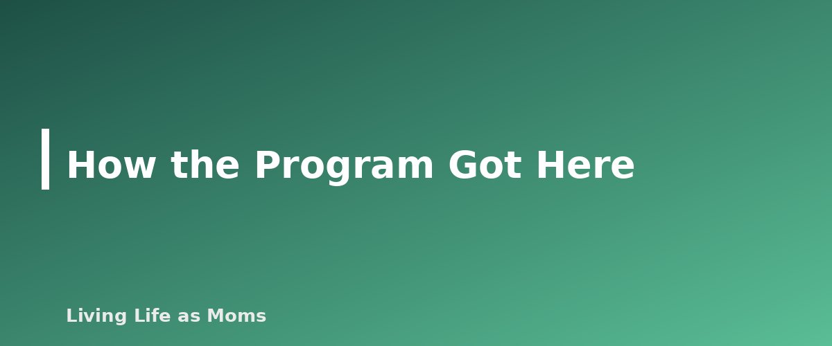 How the Program Got Here - section banner for Wyoming Education Funding Programs