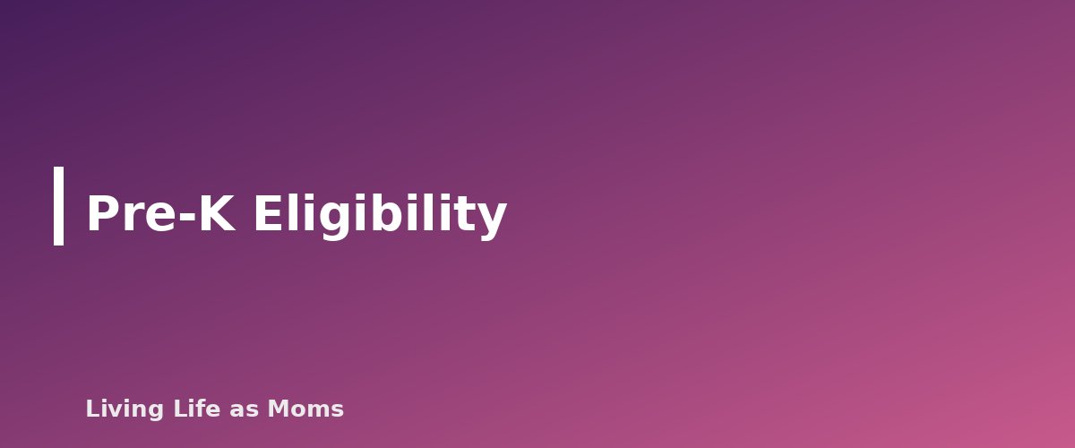 Pre-K Eligibility - section banner for Wyoming Education Funding Programs
