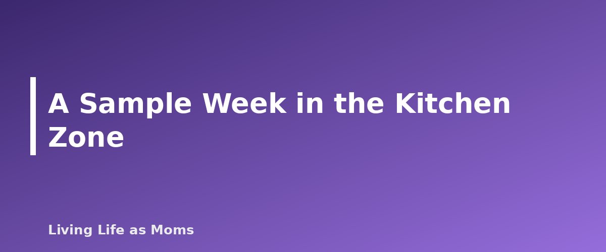 A Sample Week in the Kitchen Zone - section banner for Zone Cleaning Schedule